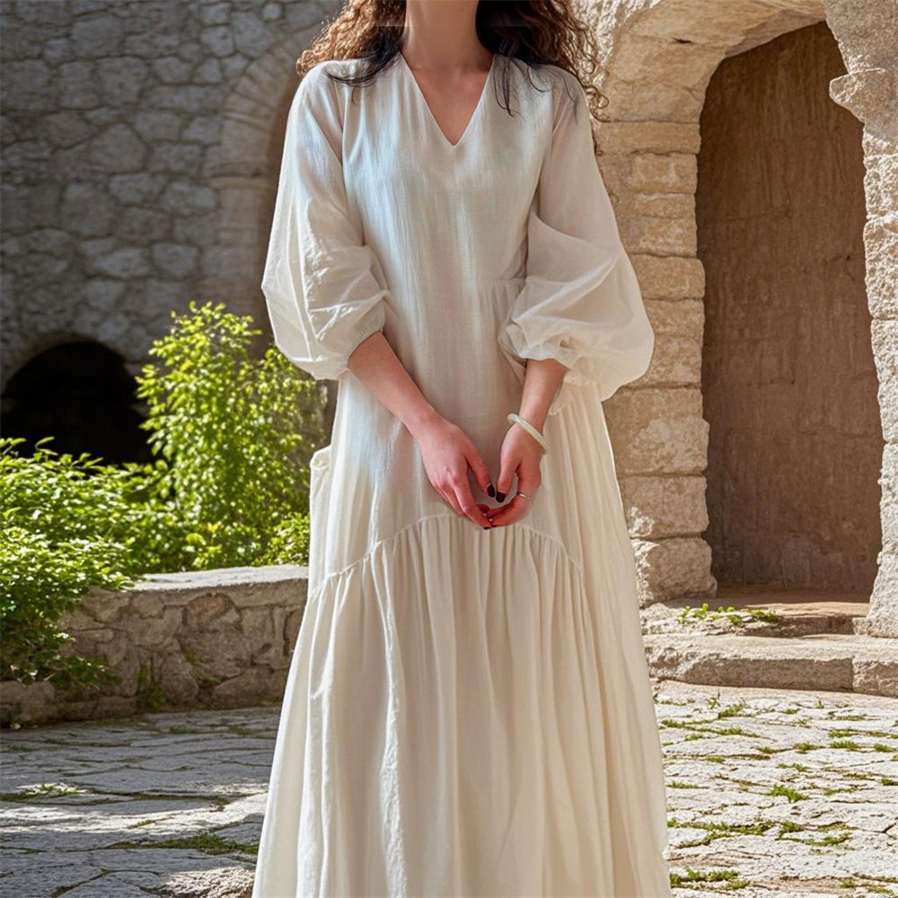 Medieval Renaissance Lady Chemise Dress for LARP & Daily - Retrorobe