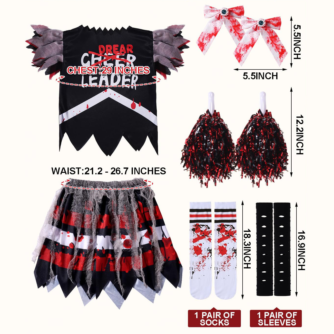 Zombie Cheerleader Costume