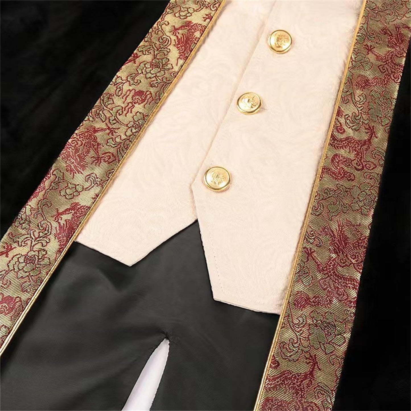 Men's Punk & Gothic Embroidered Tailcoat