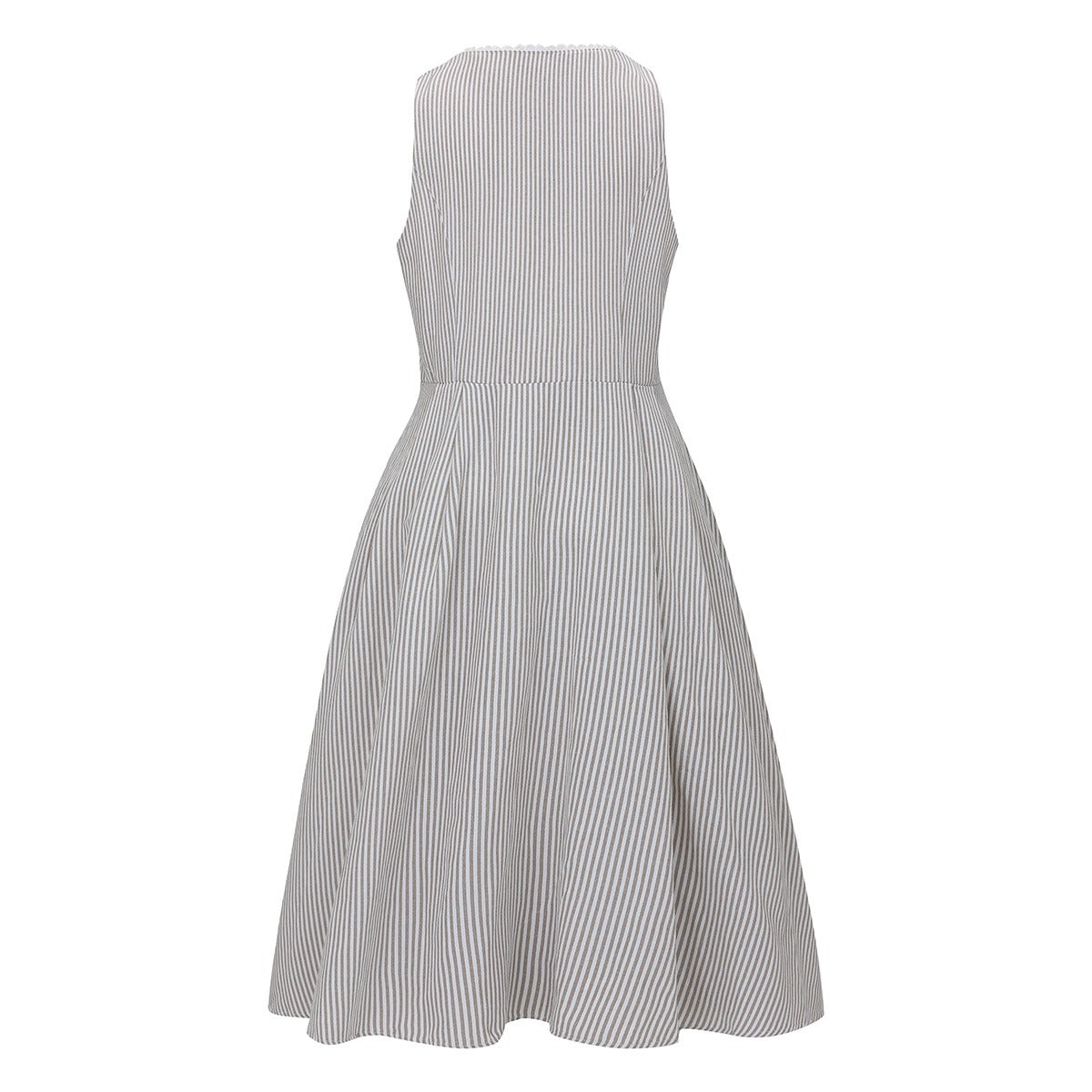 Oktoberfest Beige Retro Dirndl Dress with Apron