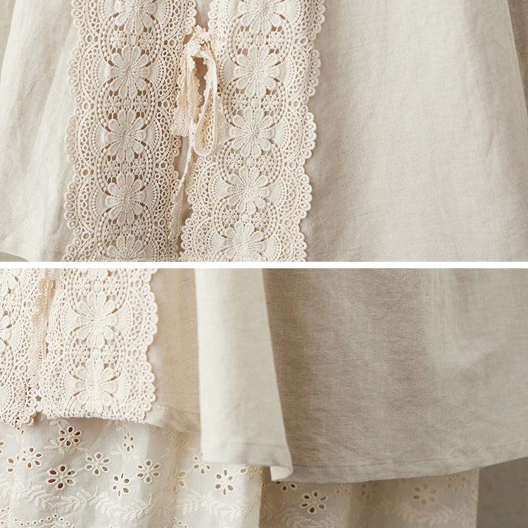 Medieval Two Layer Linen Skirt - Retrorobe