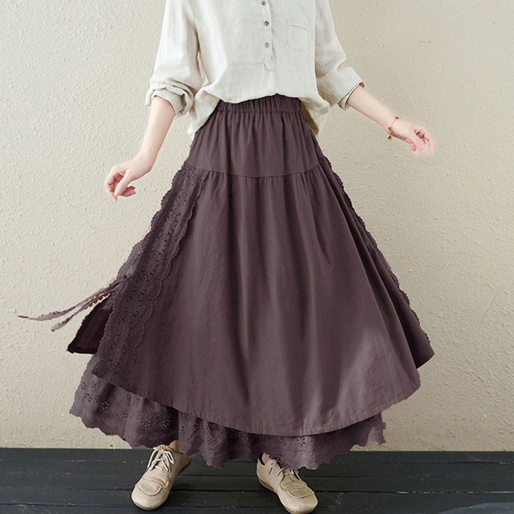 Medieval Two Layer Linen Skirt - Retrorobe