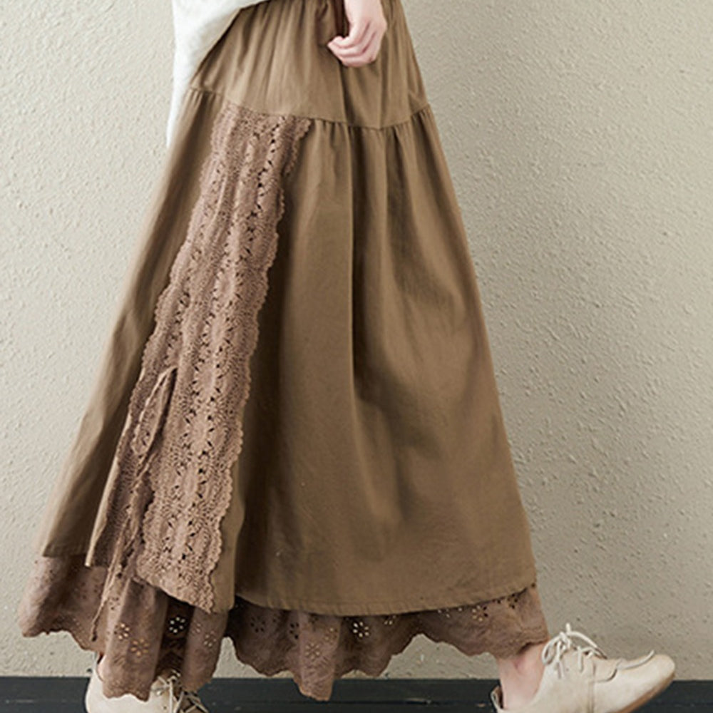 Medieval Two Layer Linen Skirt - Retrorobe
