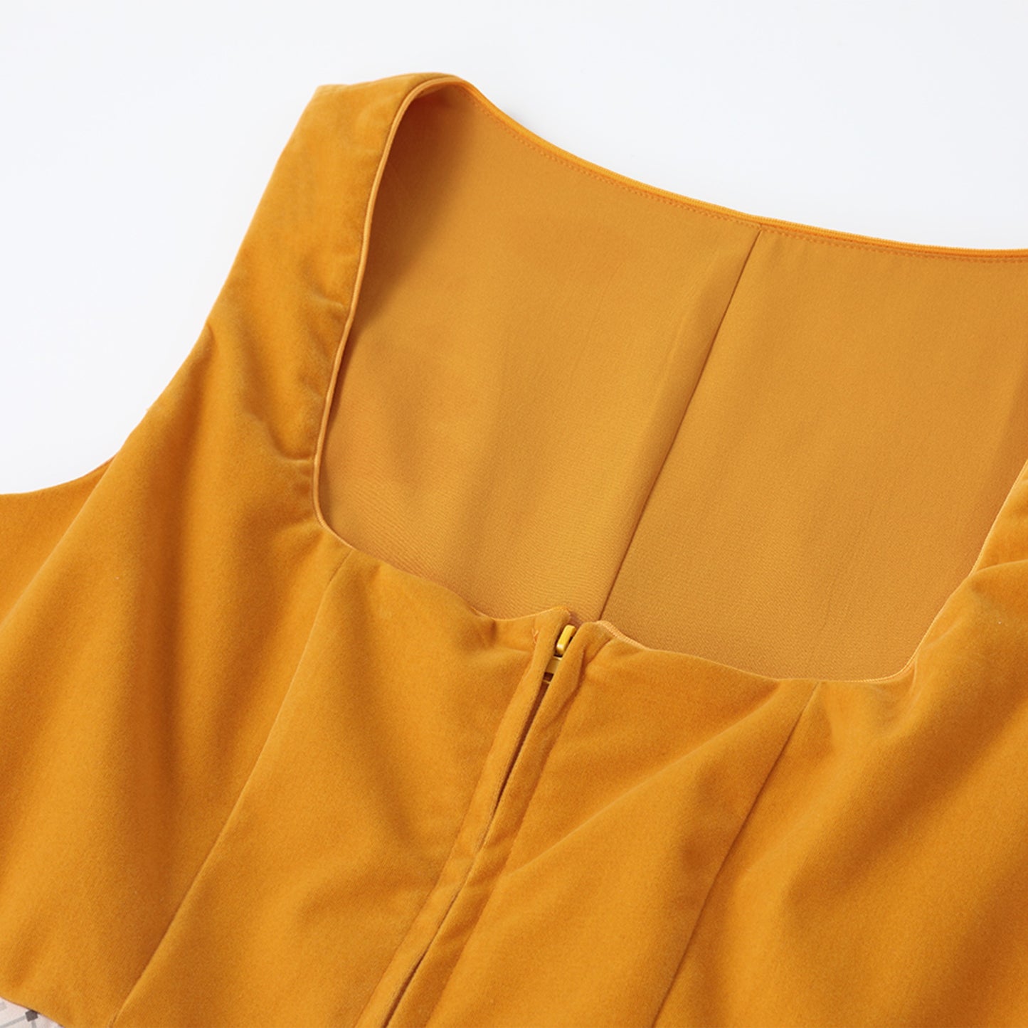 Oktoberfest Orange Vintage Dirndl Dress with Beige Apron