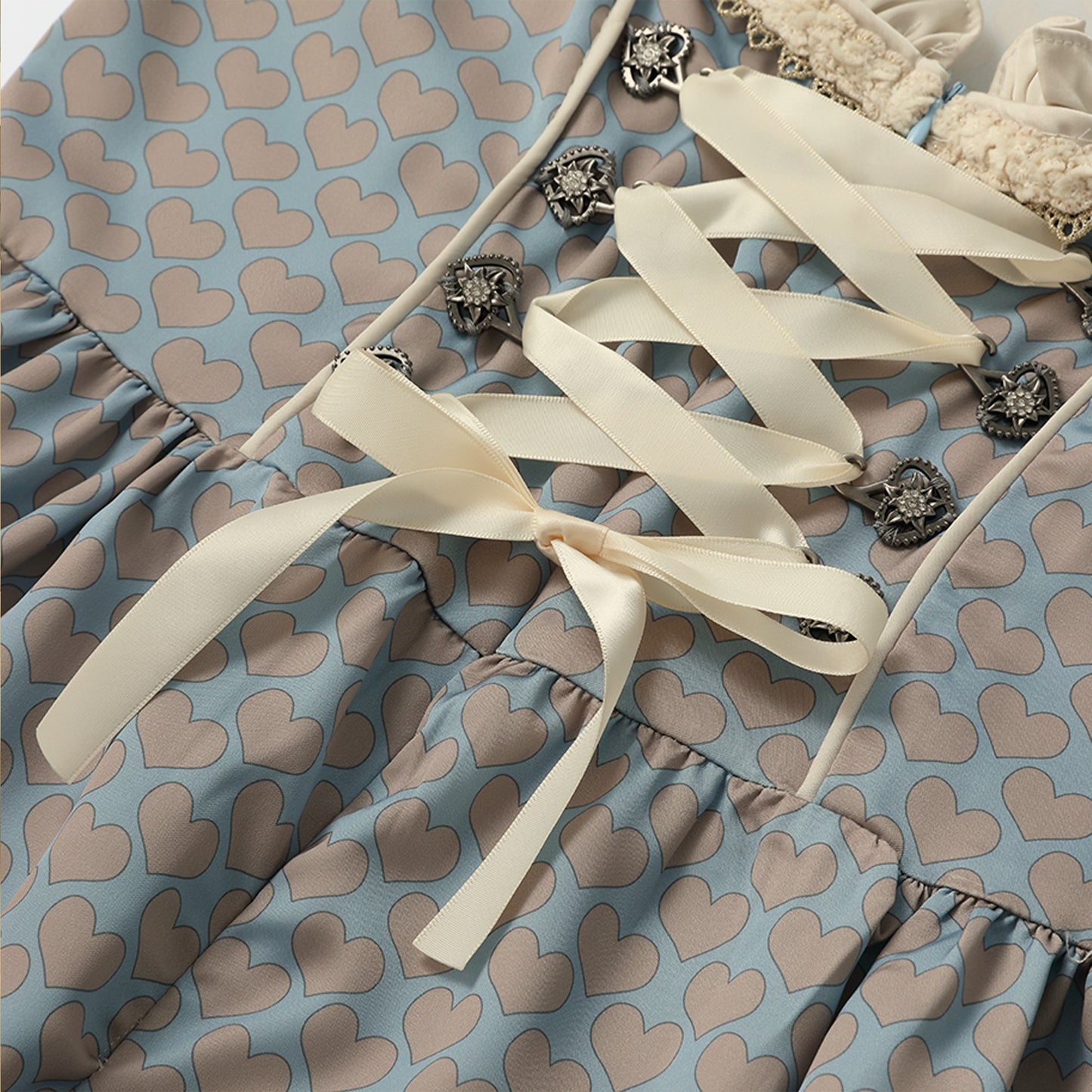 Oktoberfest Apricot Elegant Dirndl Dress with Blouse & Apron