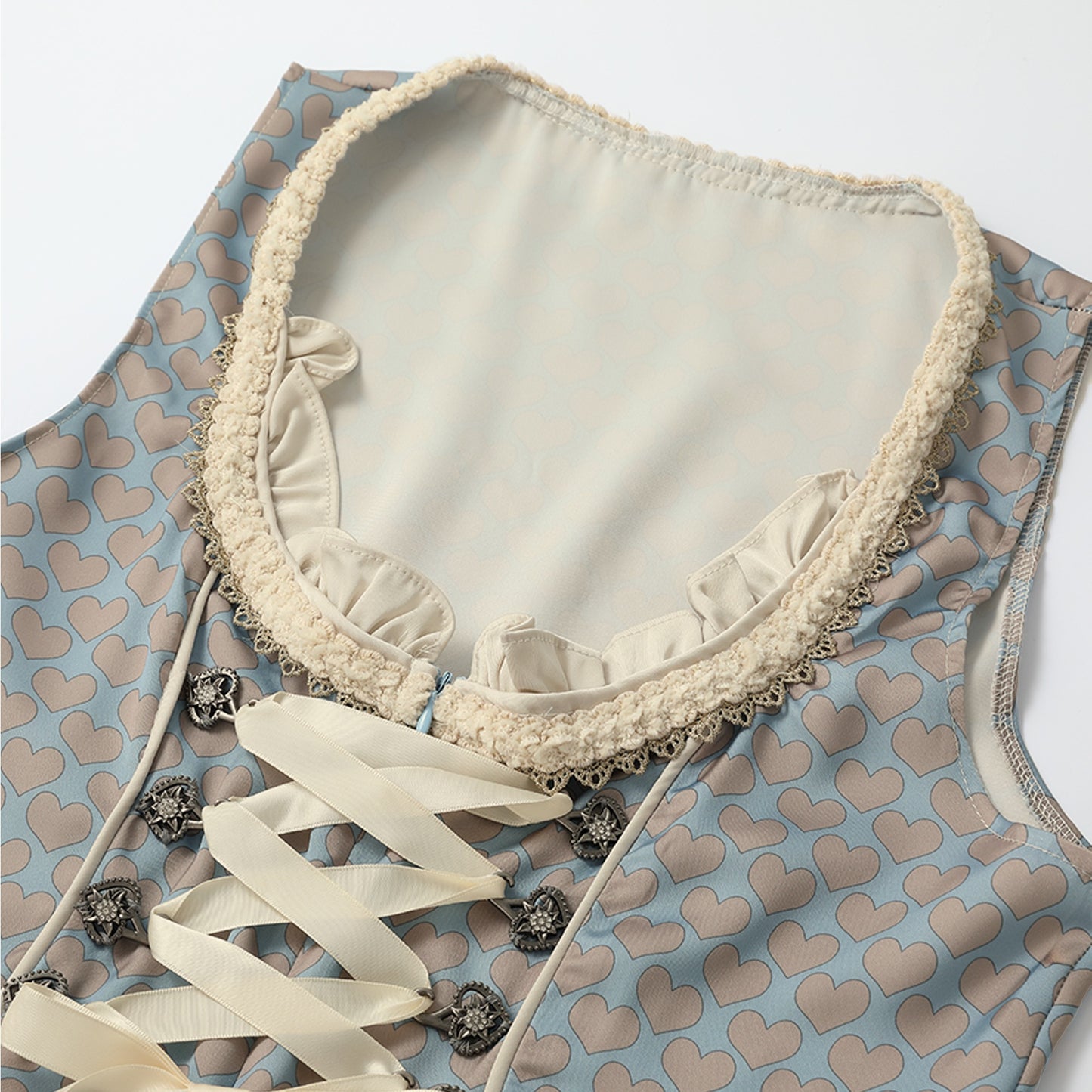 Oktoberfest Apricot Elegant Dirndl Dress with Blouse & Apron