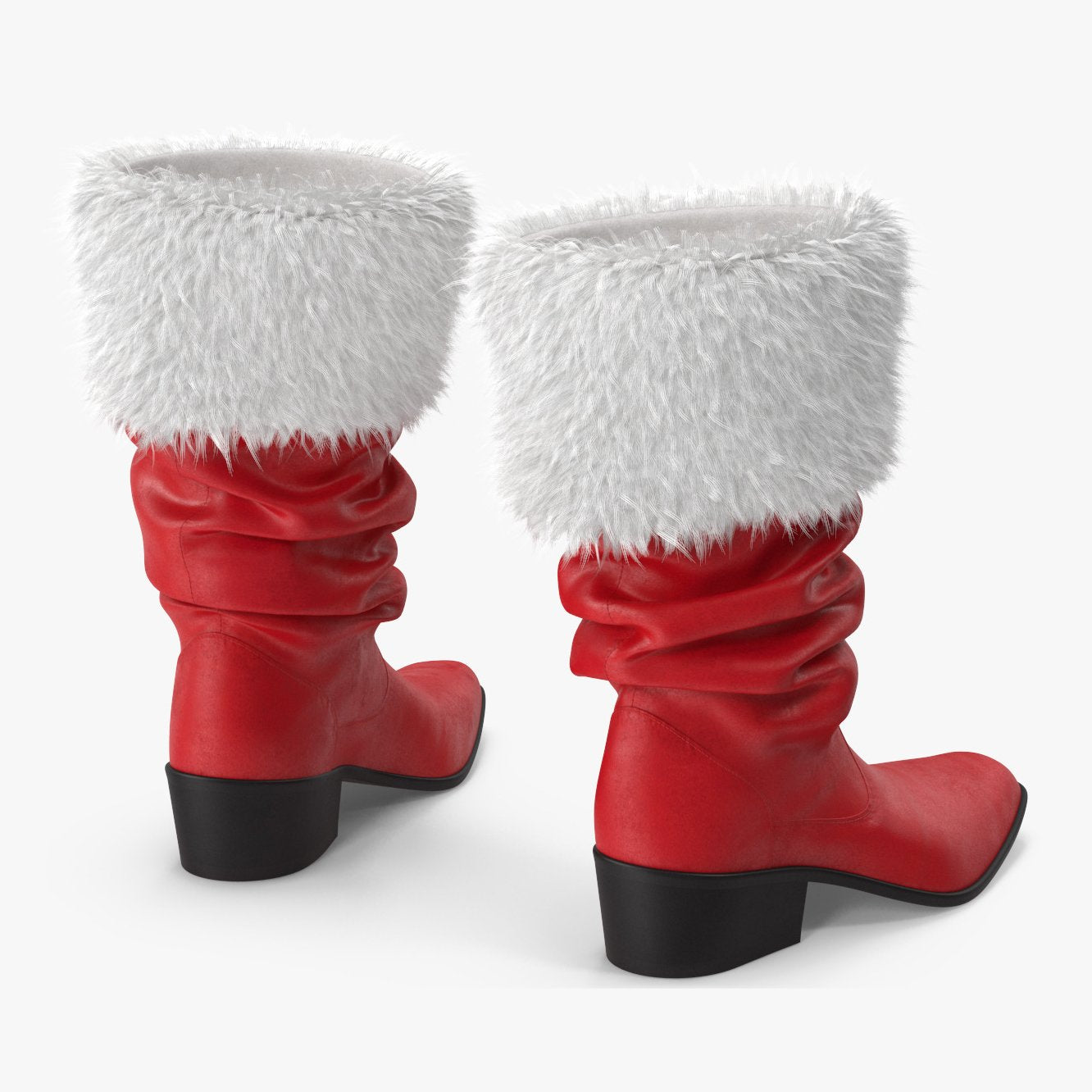 Red Slouchy Christmas Costume Boots