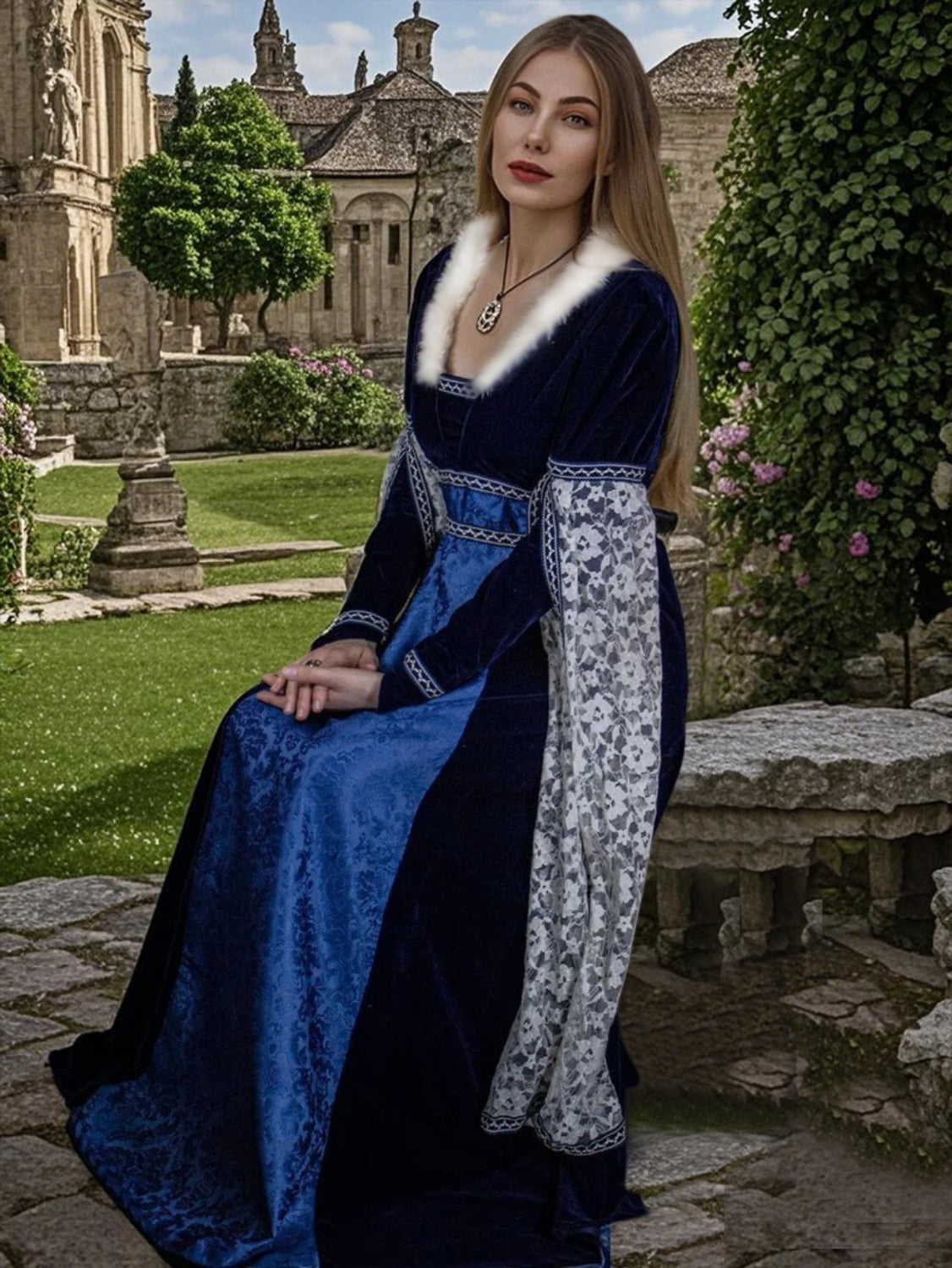 Medieval Royal Renaissance Costume Dress