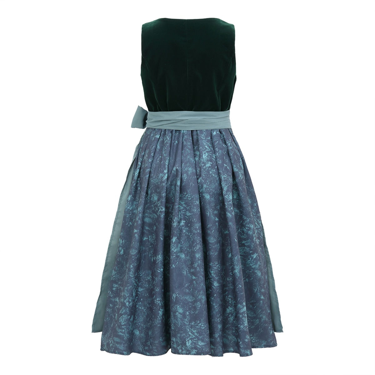 Oktoberfest Women's Dark Green Dirndl Dress with Apron