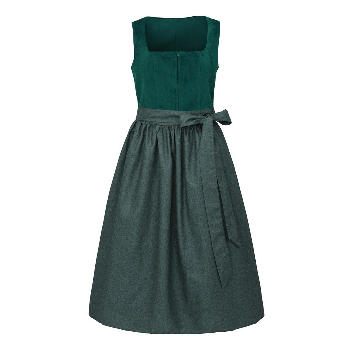 Oktoberfest Women's Deep Green Dirndl Dress with Apron
