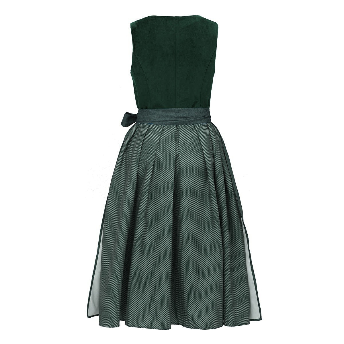 Oktoberfest Women's Deep Green Dirndl Dress with Apron