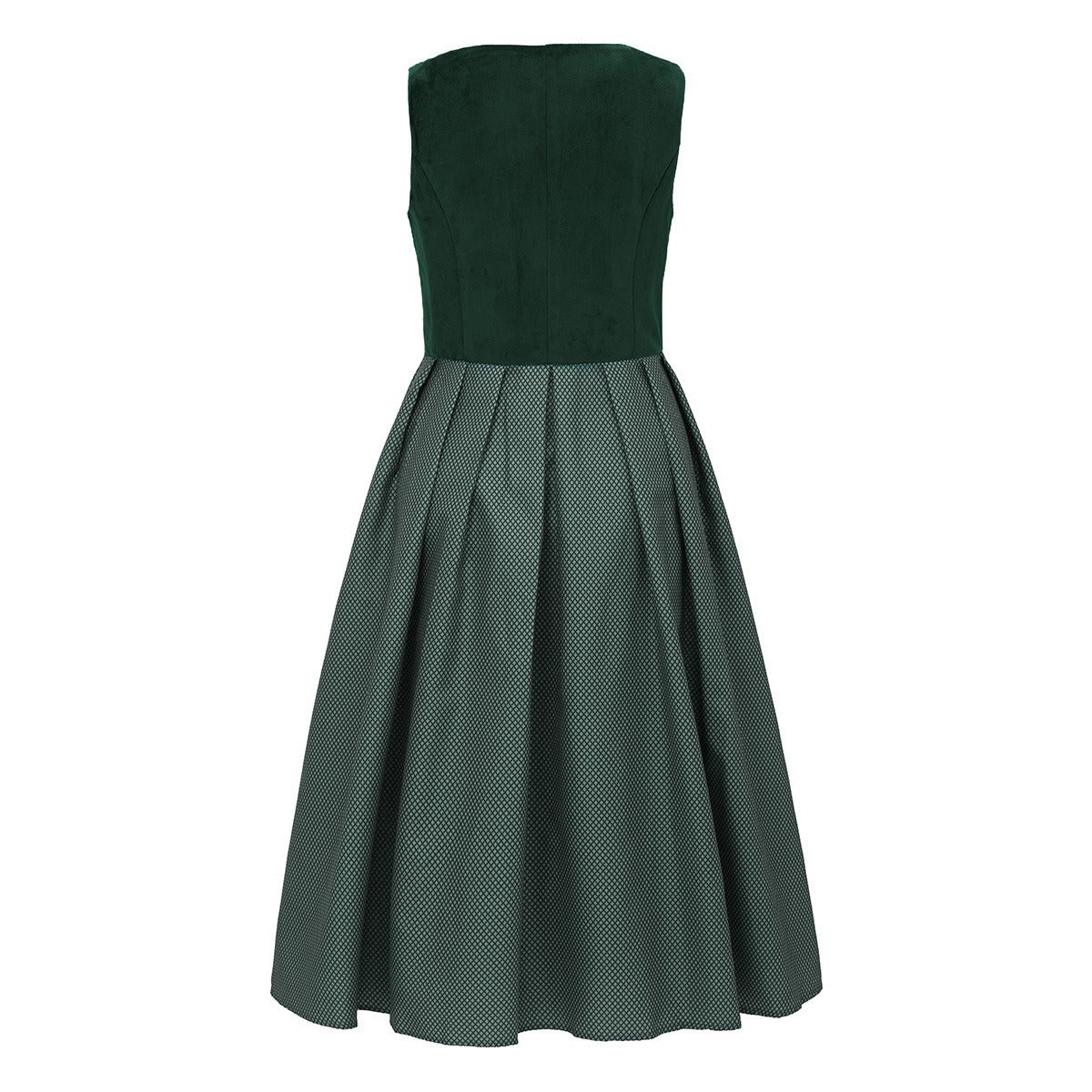 Oktoberfest Women's Deep Green Dirndl Dress with Apron