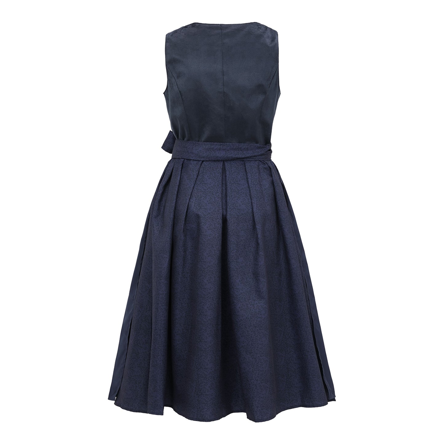 Oktoberfest Navy Blue Elegant Dirndl Dress with Apron