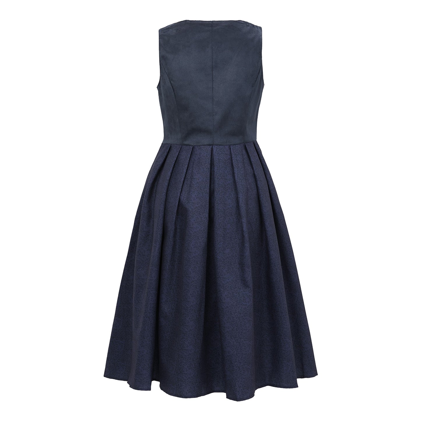 Oktoberfest Navy Blue Elegant Dirndl Dress with Apron