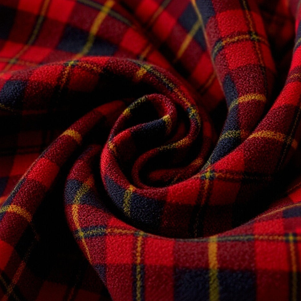 Red Plaid Victorian Christmas Carol Dress