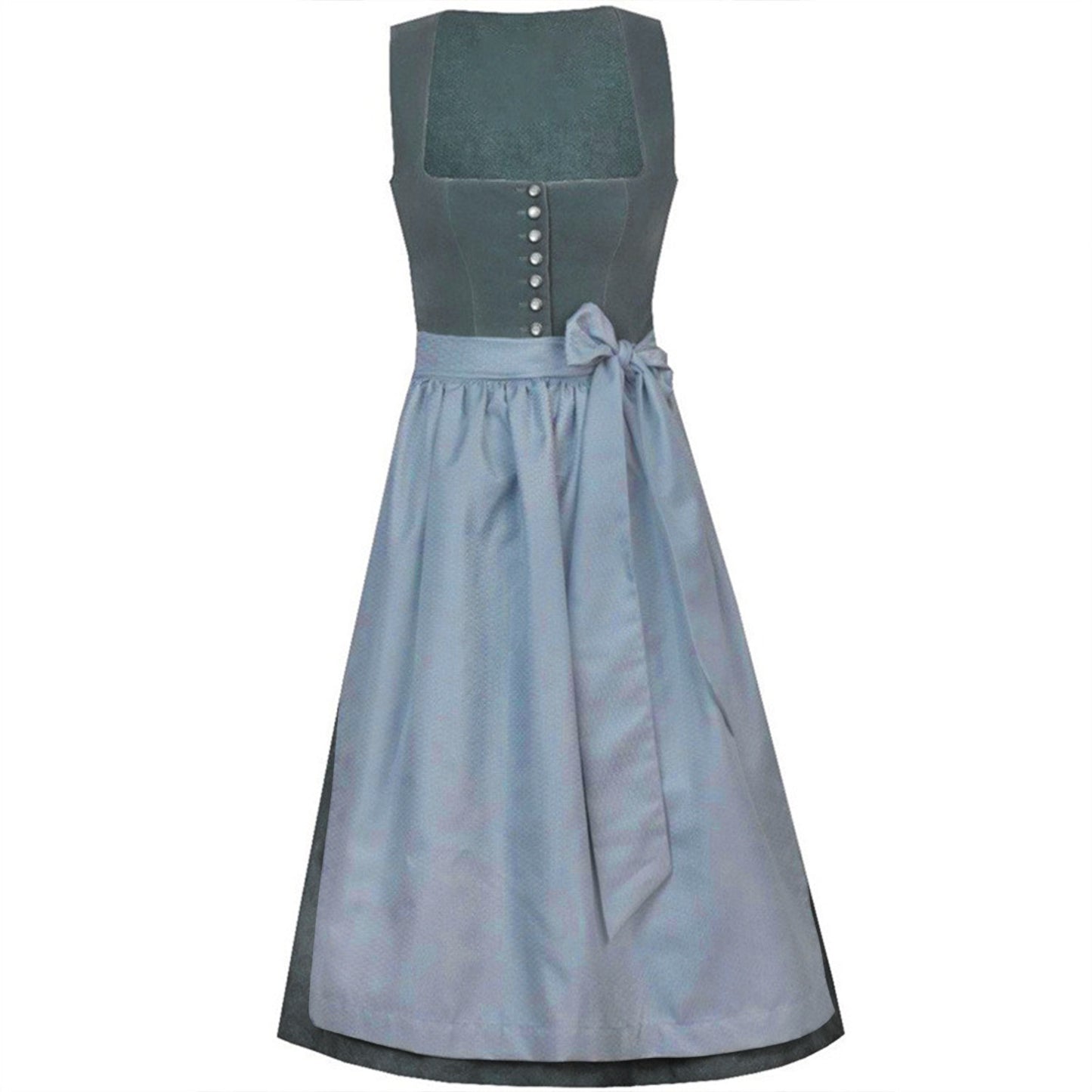 Oktoberfest Women's Grey Dirndl Dress with Apron