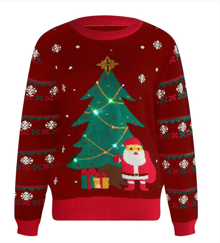 Christmas Trees Light-up Ugly Christmas Sweater