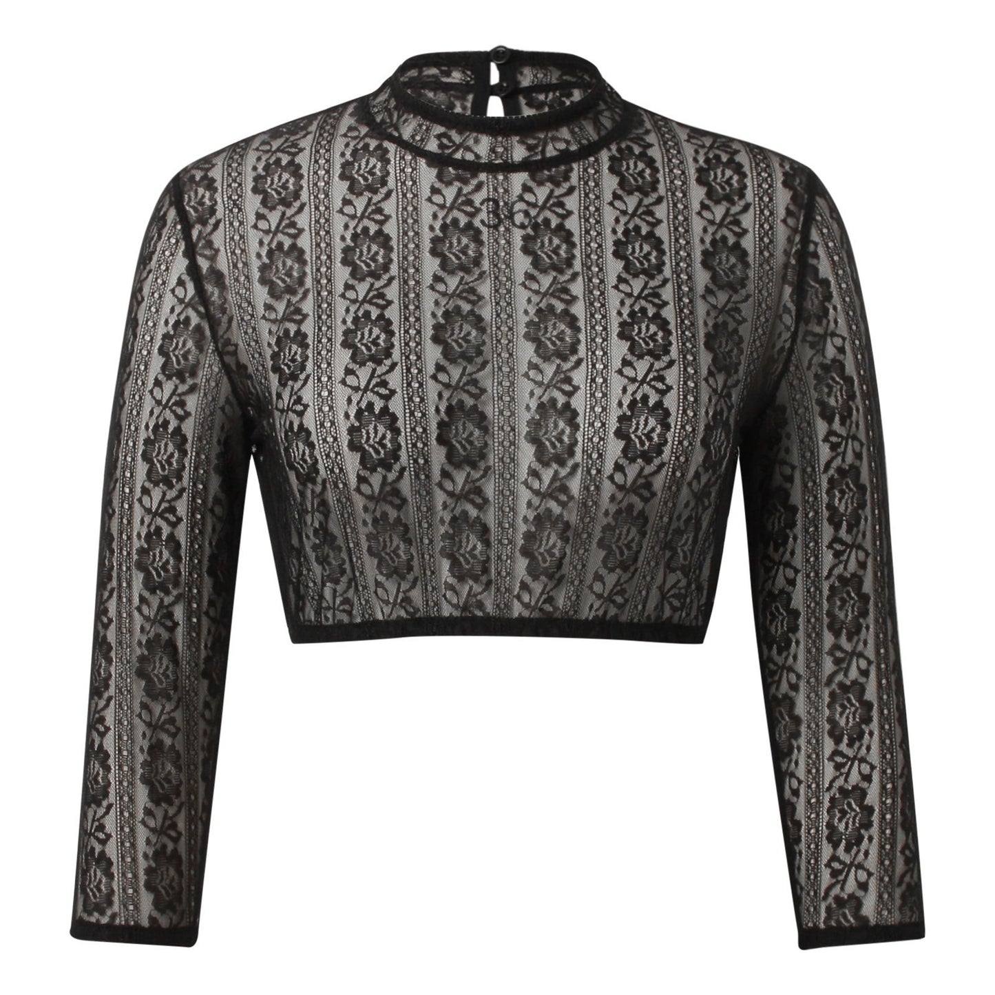 Oktoberfest Lace Dirndl Blouse Bavarian Top - Black