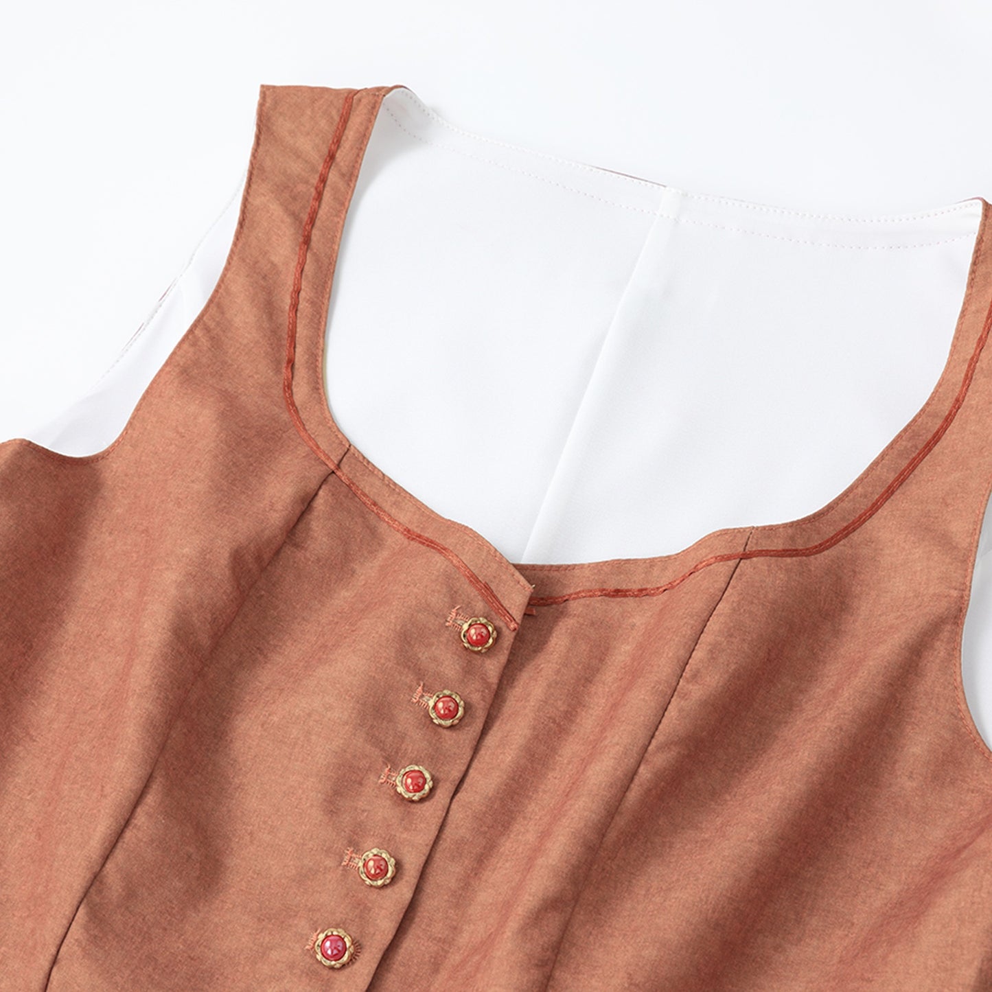 Oktoberfest Women's Pink Dirndl Dress with Polka Dot Apron