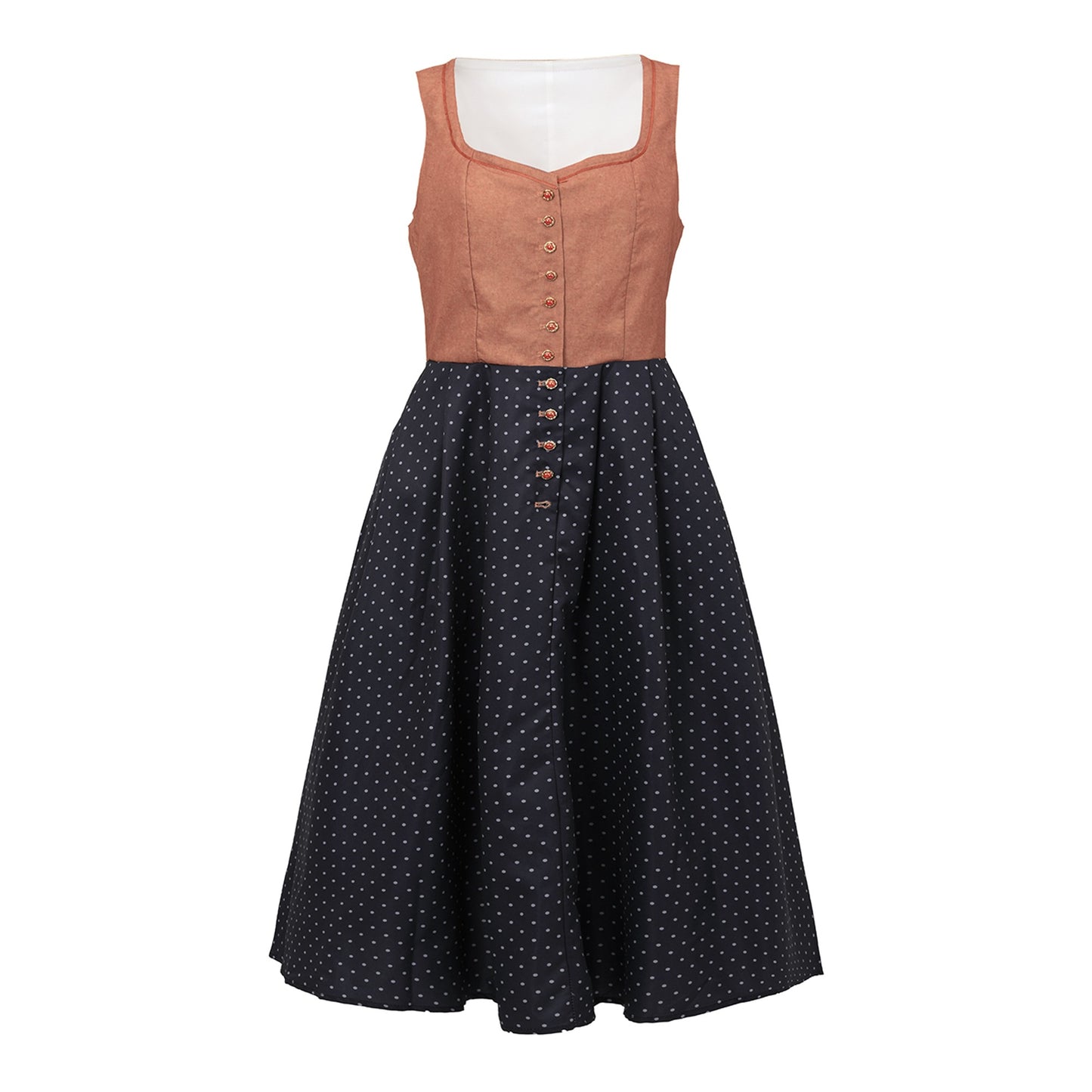 Oktoberfest Women's Pink Dirndl Dress with Polka Dot Apron