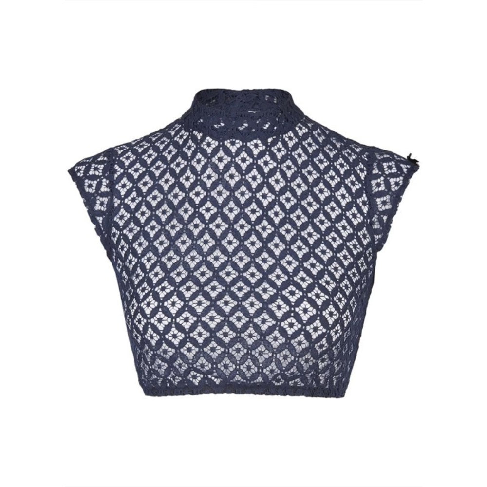 Women's Oktoberfest Navy Lace Dirndl Blouse