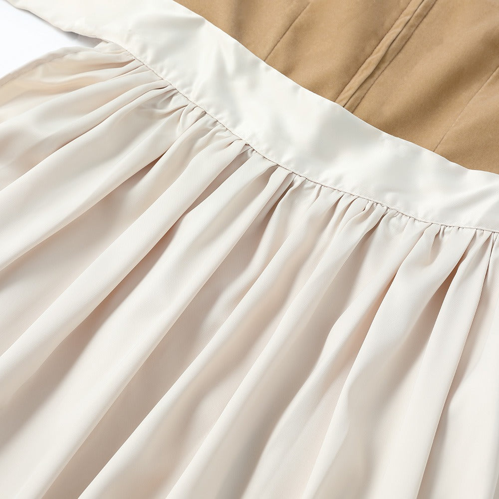 Oktoberfest Khaki Leopard Print Dirndl Dress