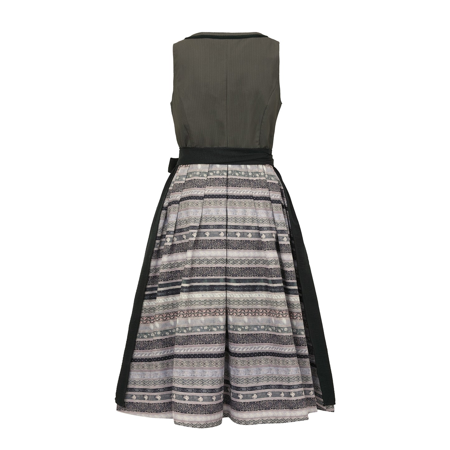 Oktoberfest Grey Traditional Dirndl Dress with Apron