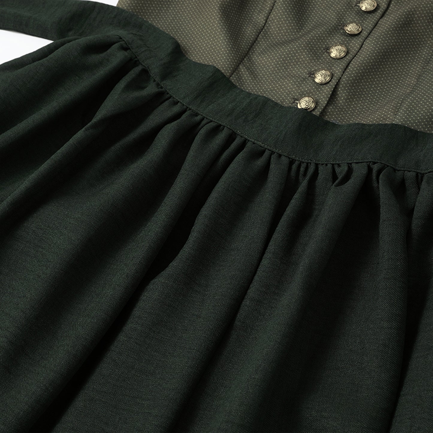Oktoberfest Grey Traditional Dirndl Dress with Apron