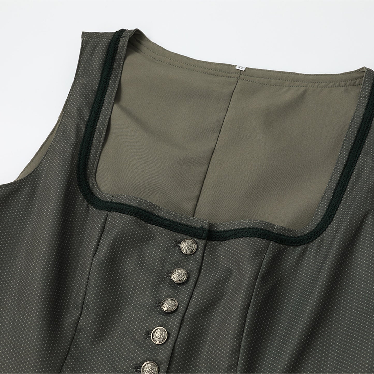Oktoberfest Grey Traditional Dirndl Dress with Apron