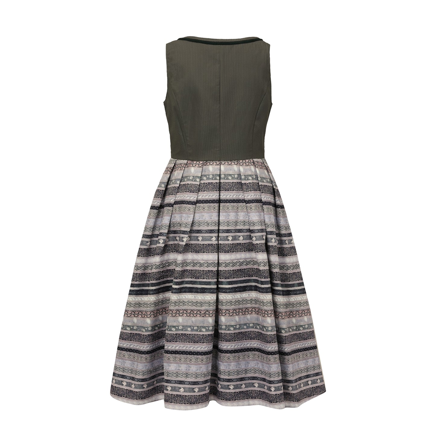 Oktoberfest Grey Traditional Dirndl Dress with Apron