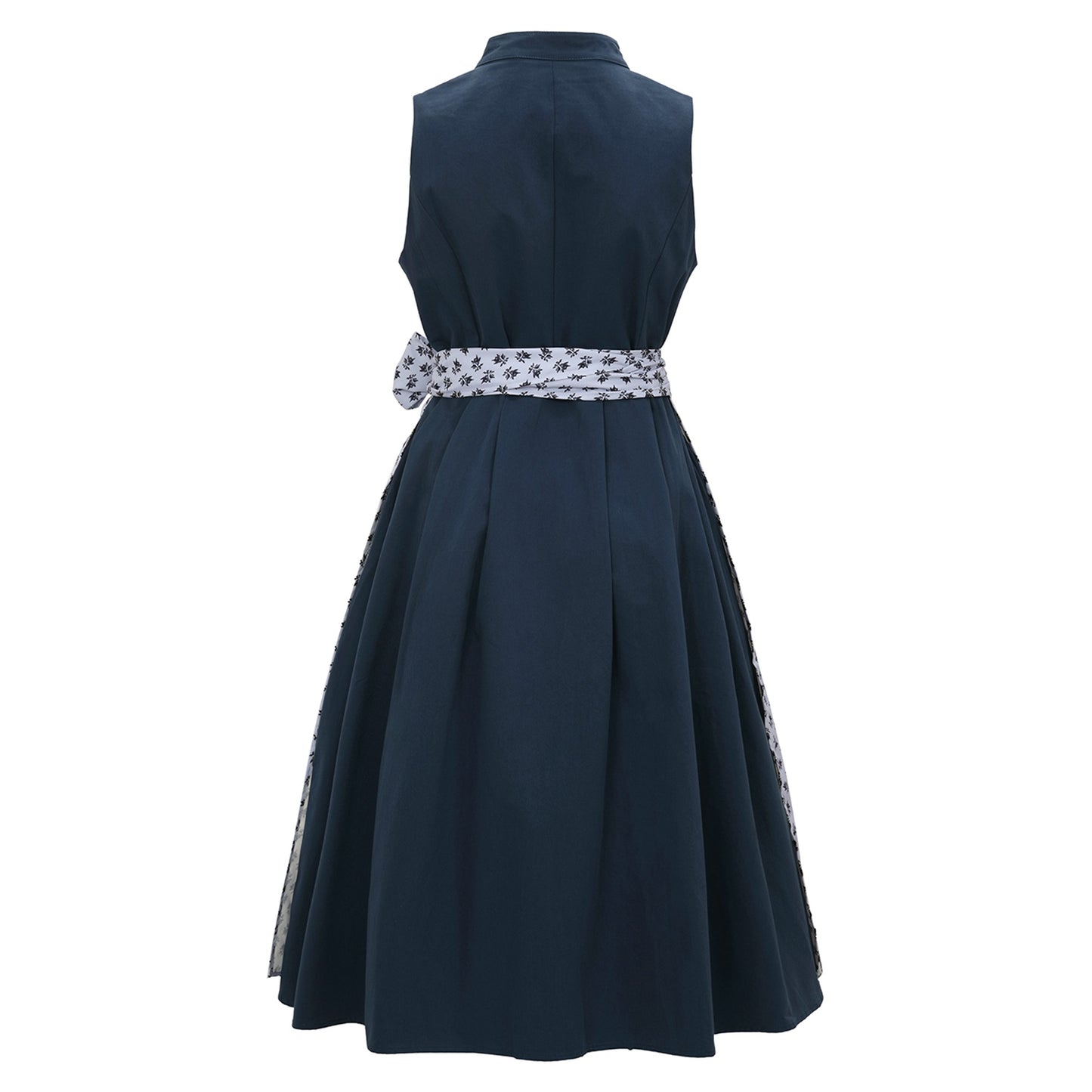 Oktoberfest Blue Vintage Dirndl Dress with Apron