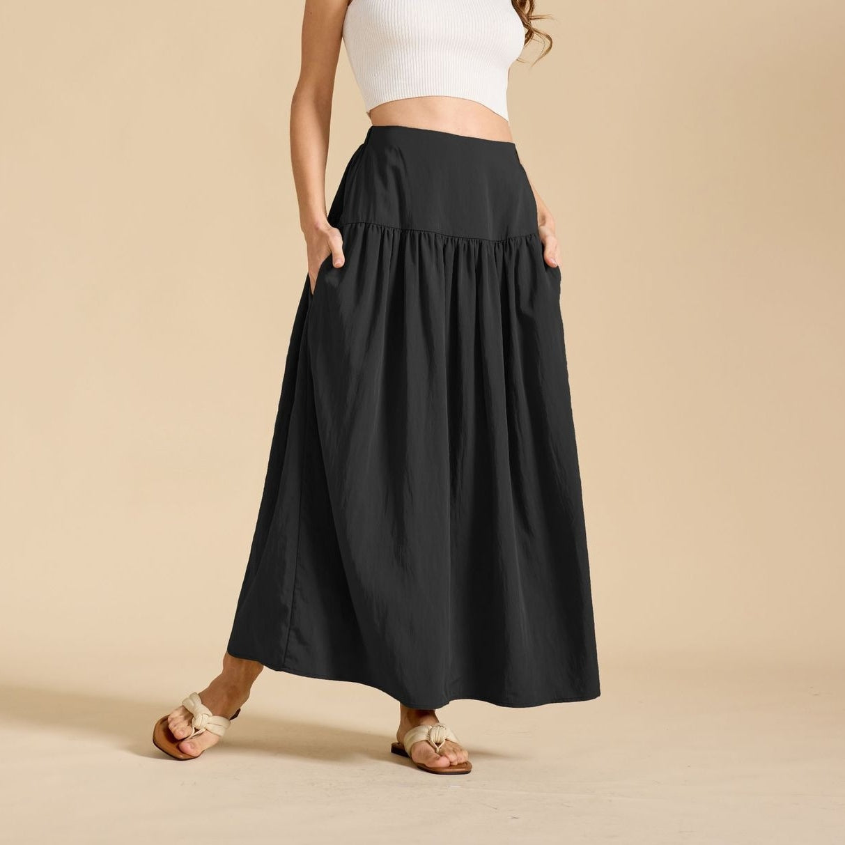 Maxirock mit hoher Taille im Renaissance-Stil