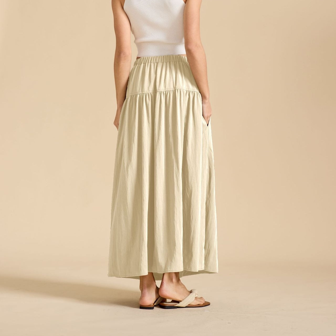 Maxirock mit hoher Taille im Renaissance-Stil