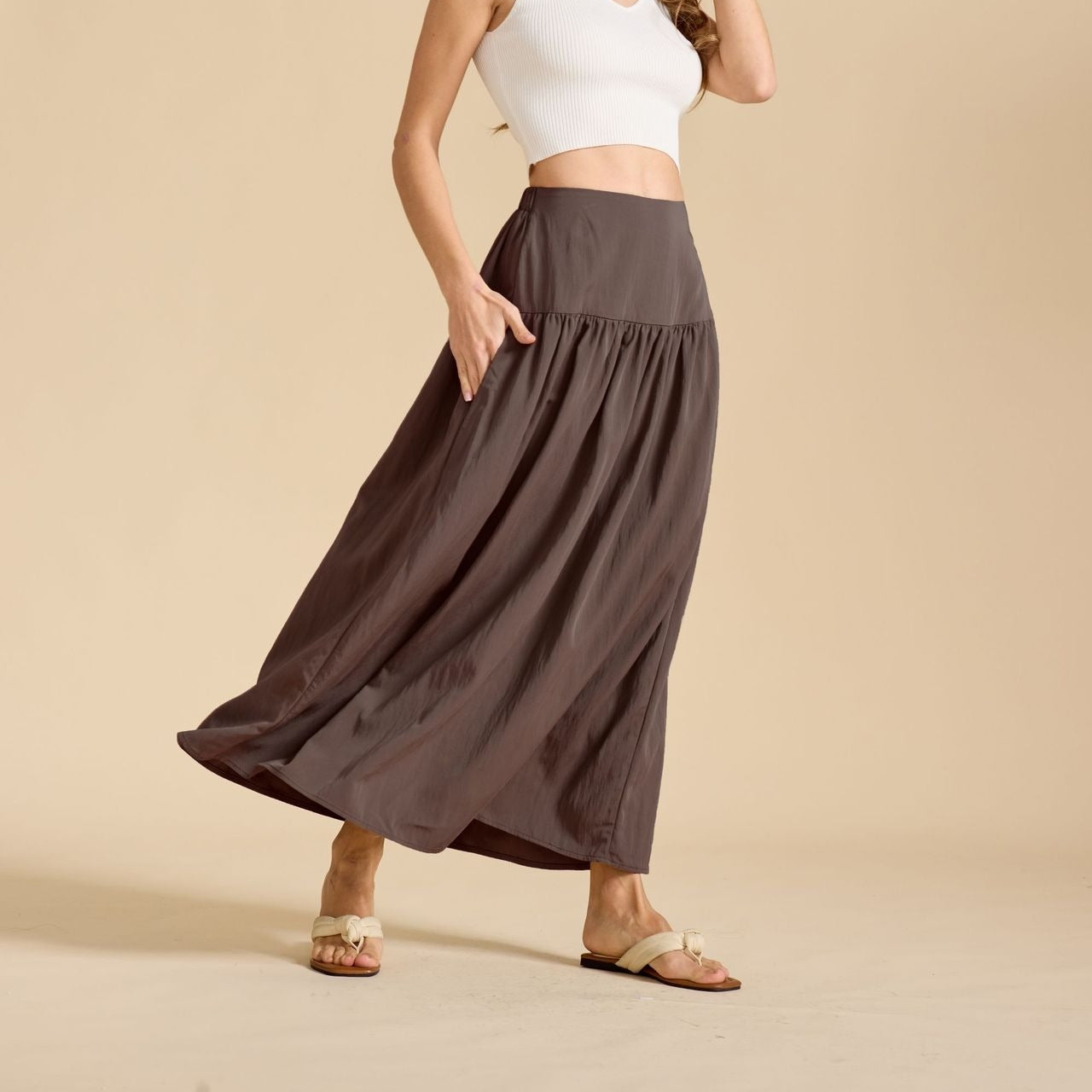 Maxirock mit hoher Taille im Renaissance-Stil