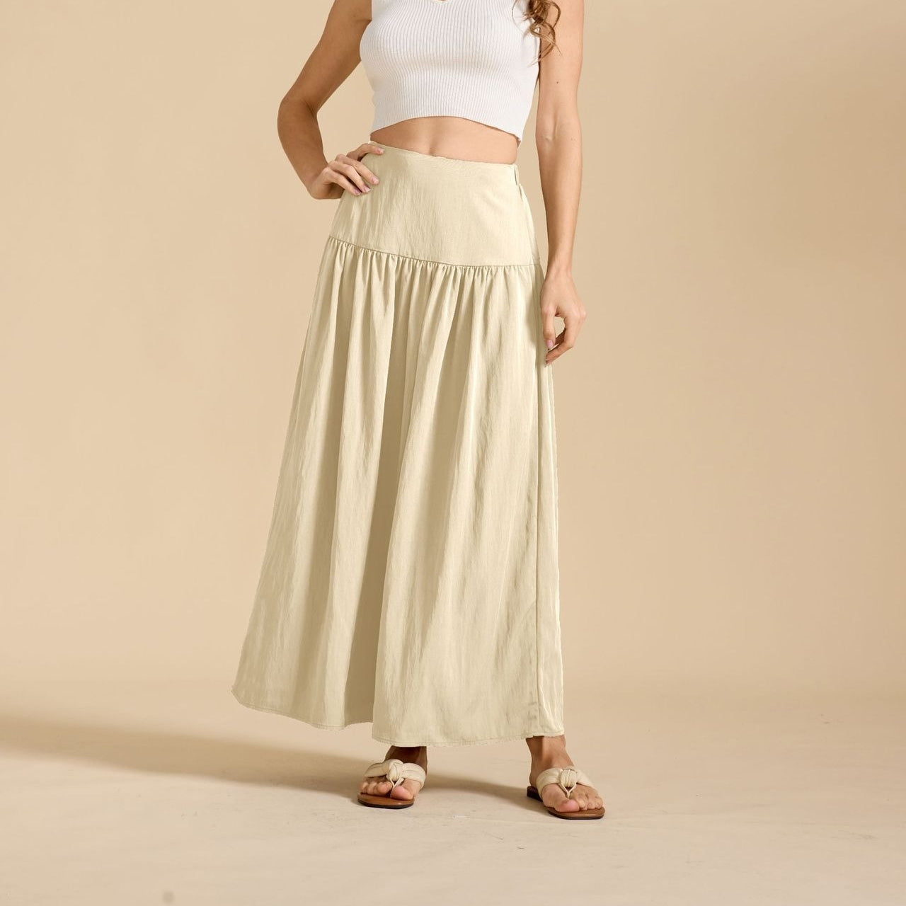 Maxirock mit hoher Taille im Renaissance-Stil