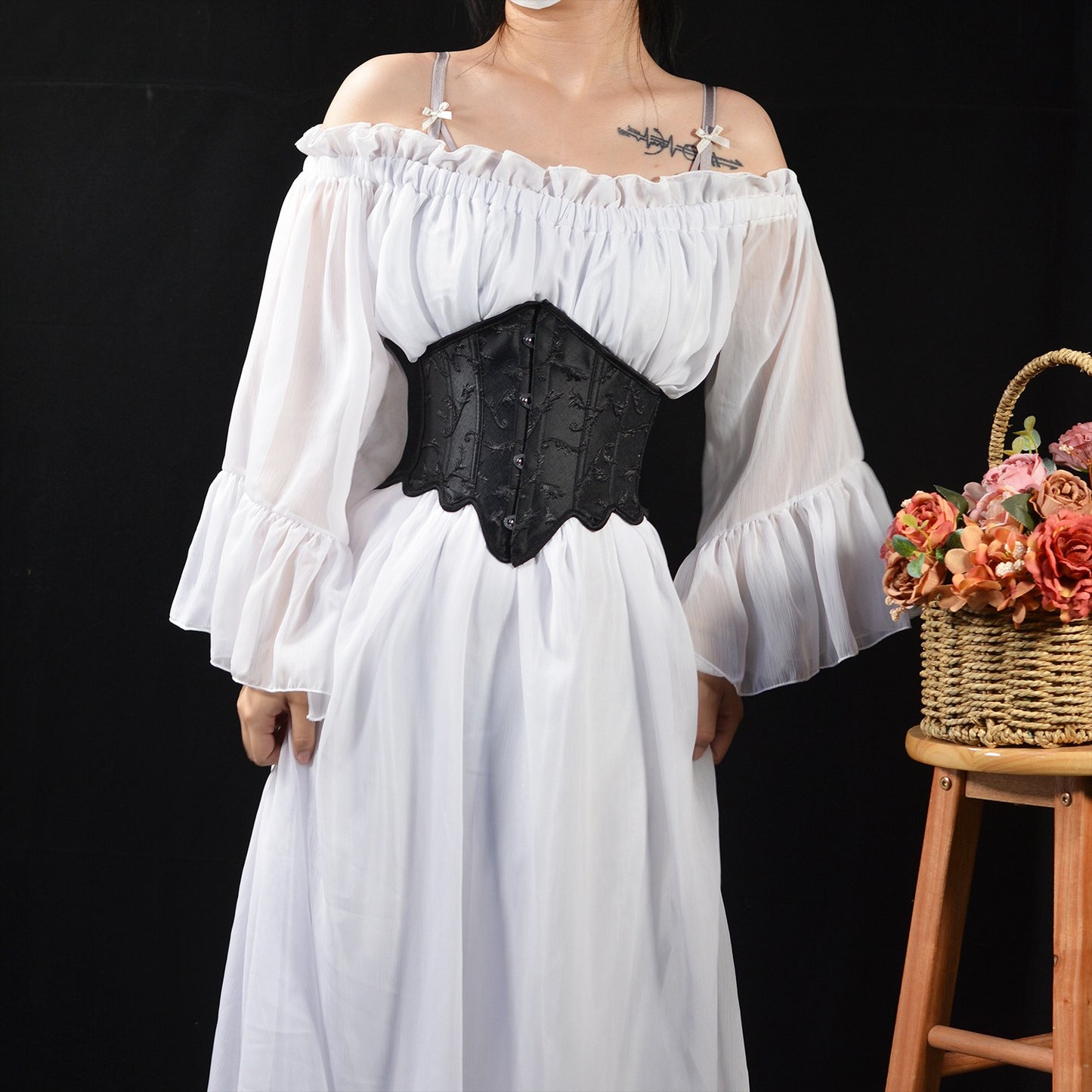 Victorian Underbust Jacquard Girdle Bustier