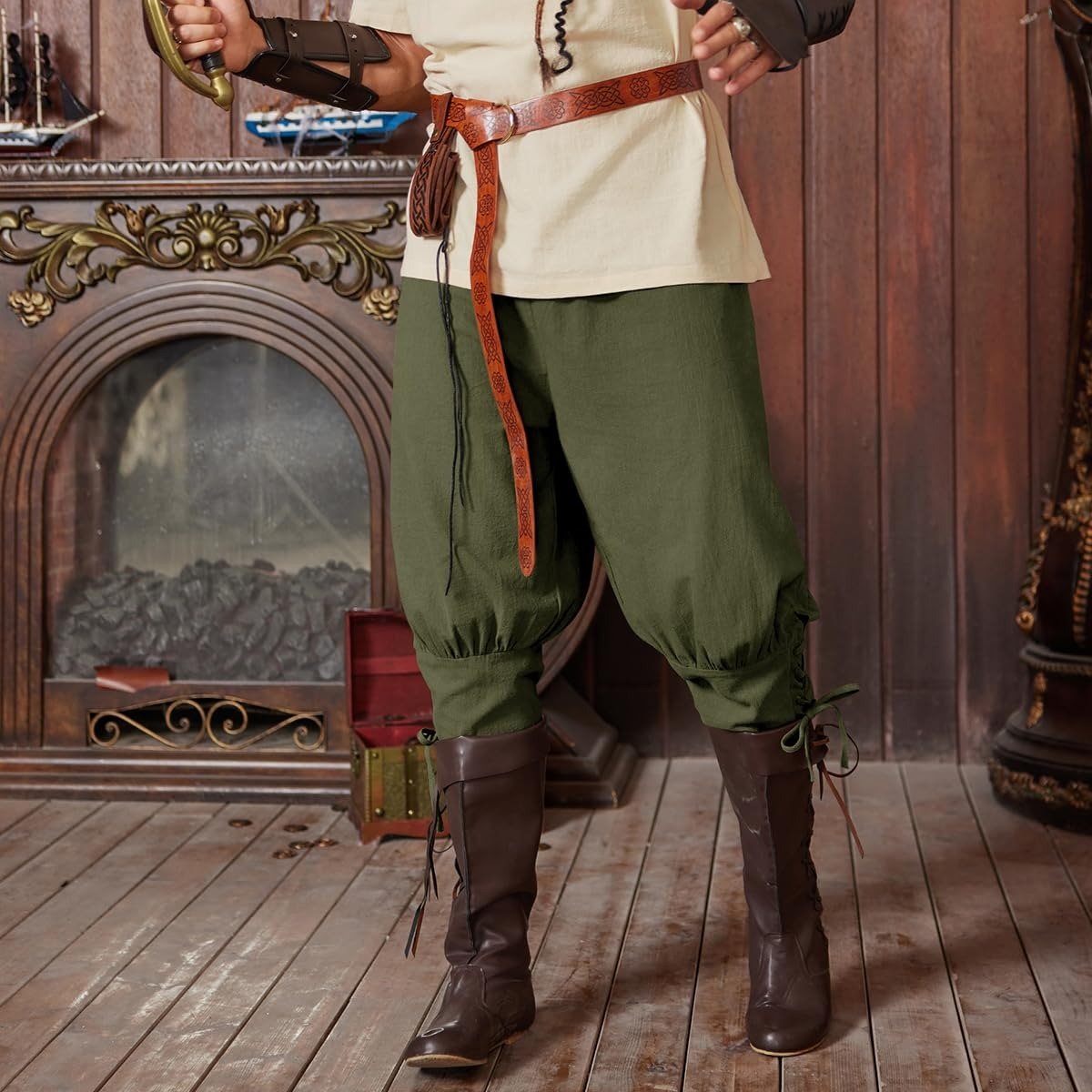 Retro Style Pirate Cotton Linen Pants - Retrorobe