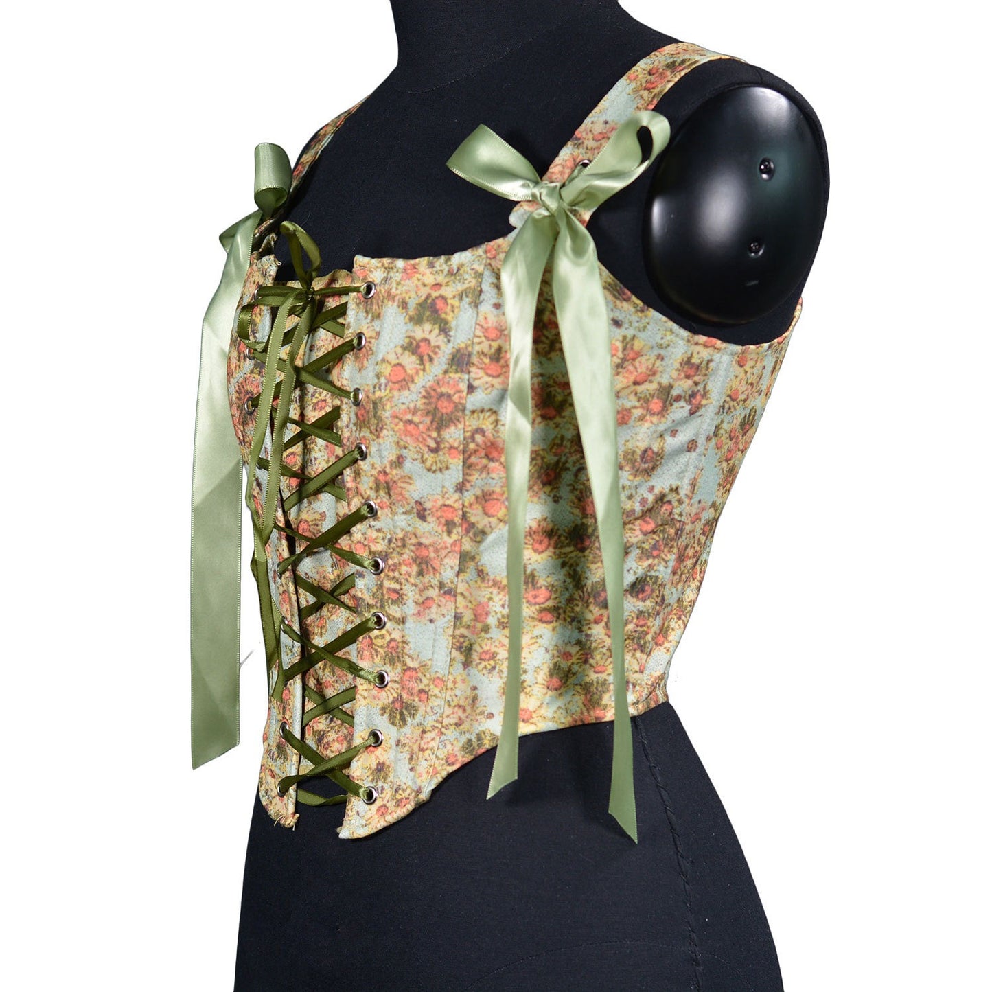 Floral Victorian Corset Painting Bustier - Retrorobe