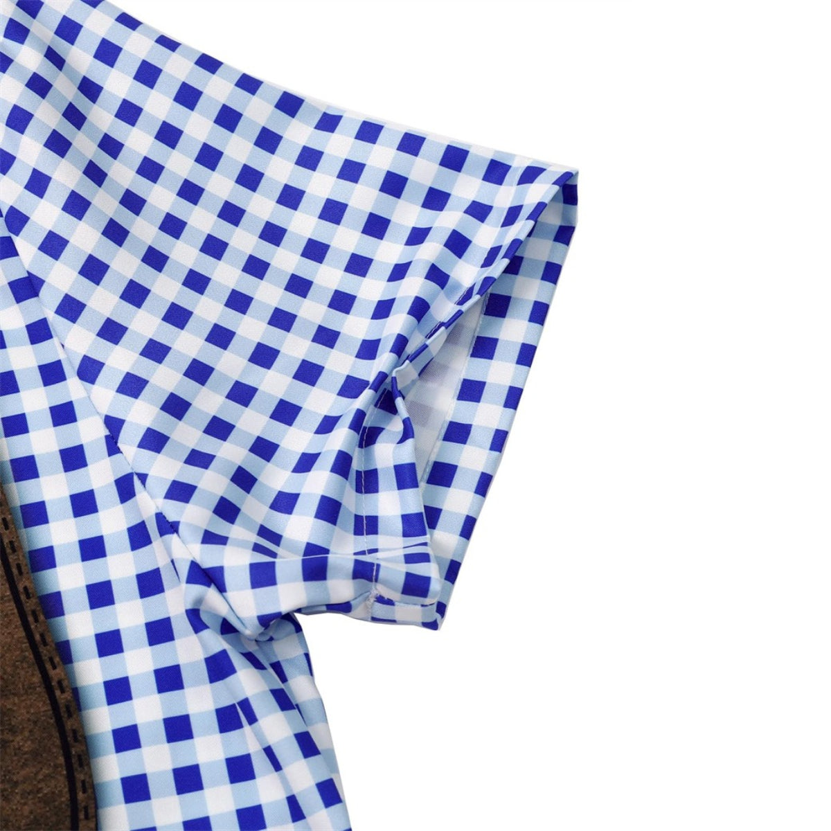 Kariertes Oktoberfest-Lederhosen-Grafikhemd für Herren