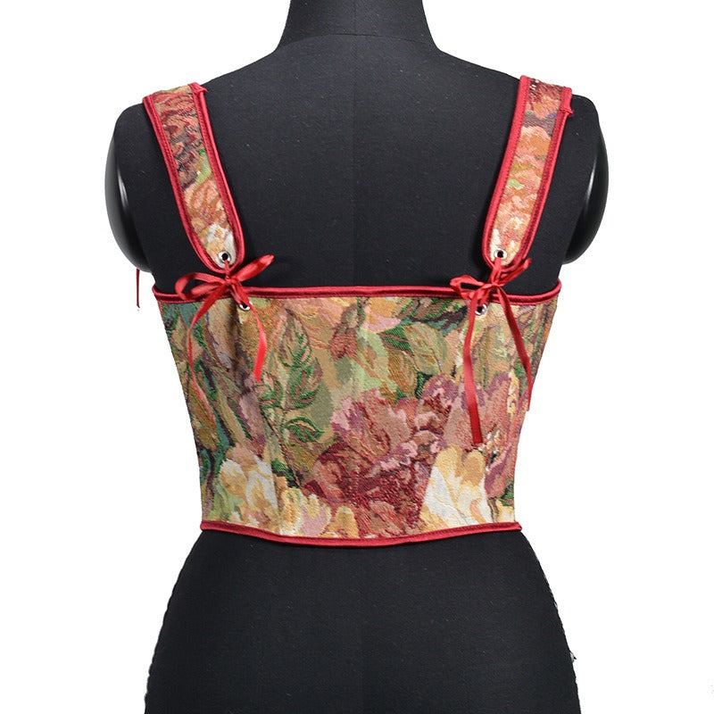 Renaissance Style Lace Design Corset Vest Bustier