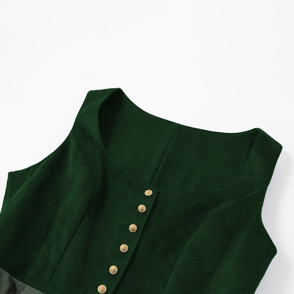 Oktoberfest Women's Deep Green Dirndl Dress with Apron