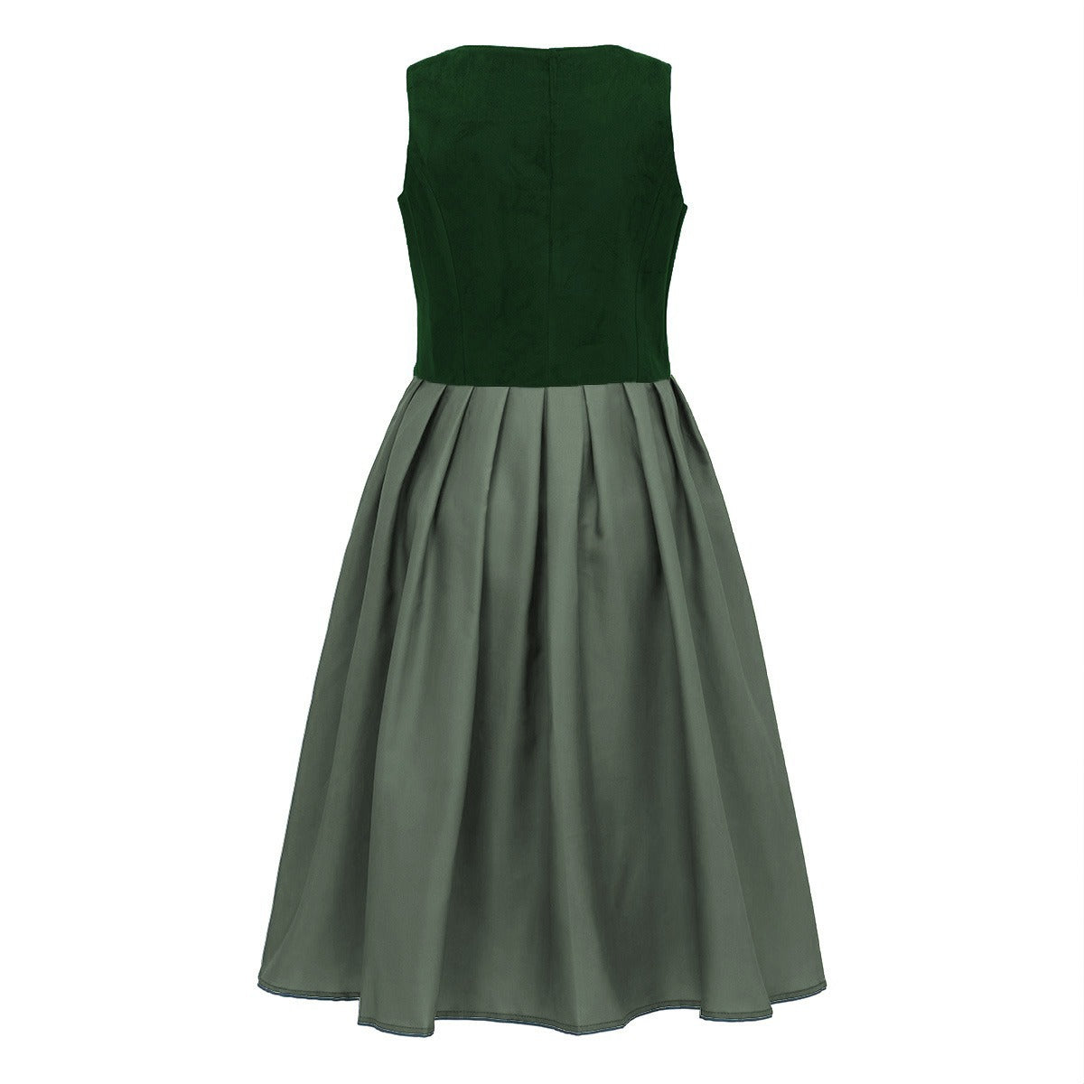 Oktoberfest Women's Deep Green Dirndl Dress with Apron