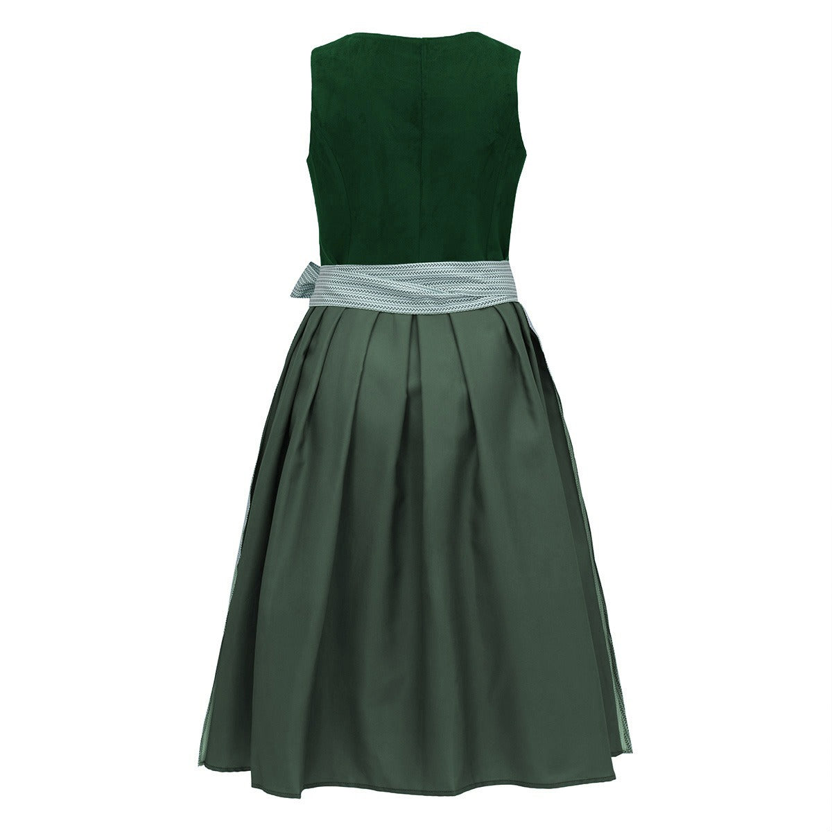 Oktoberfest Women's Deep Green Dirndl Dress with Apron
