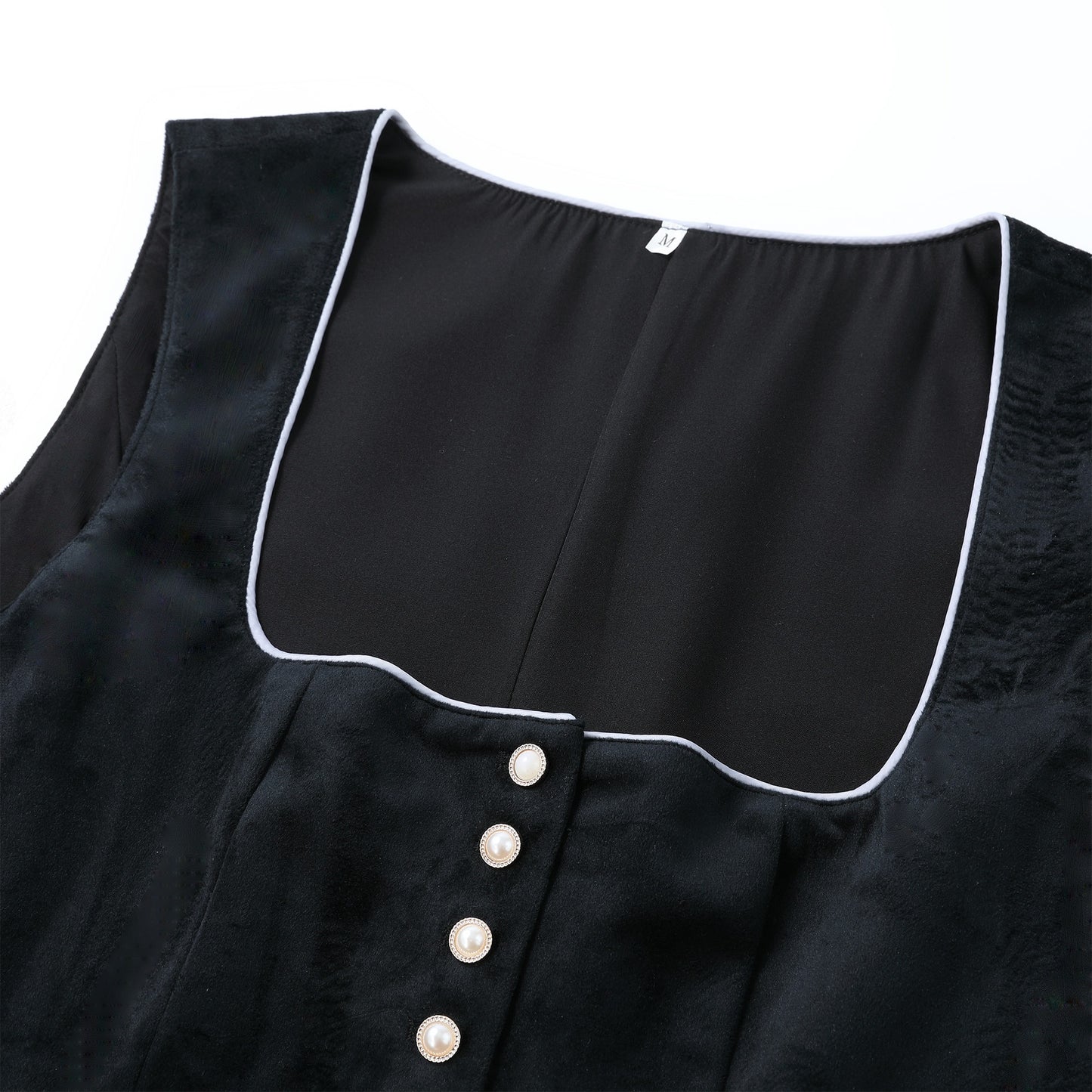 Oktoberfest Damen Dirndl Schwarz Silber mit Schürze