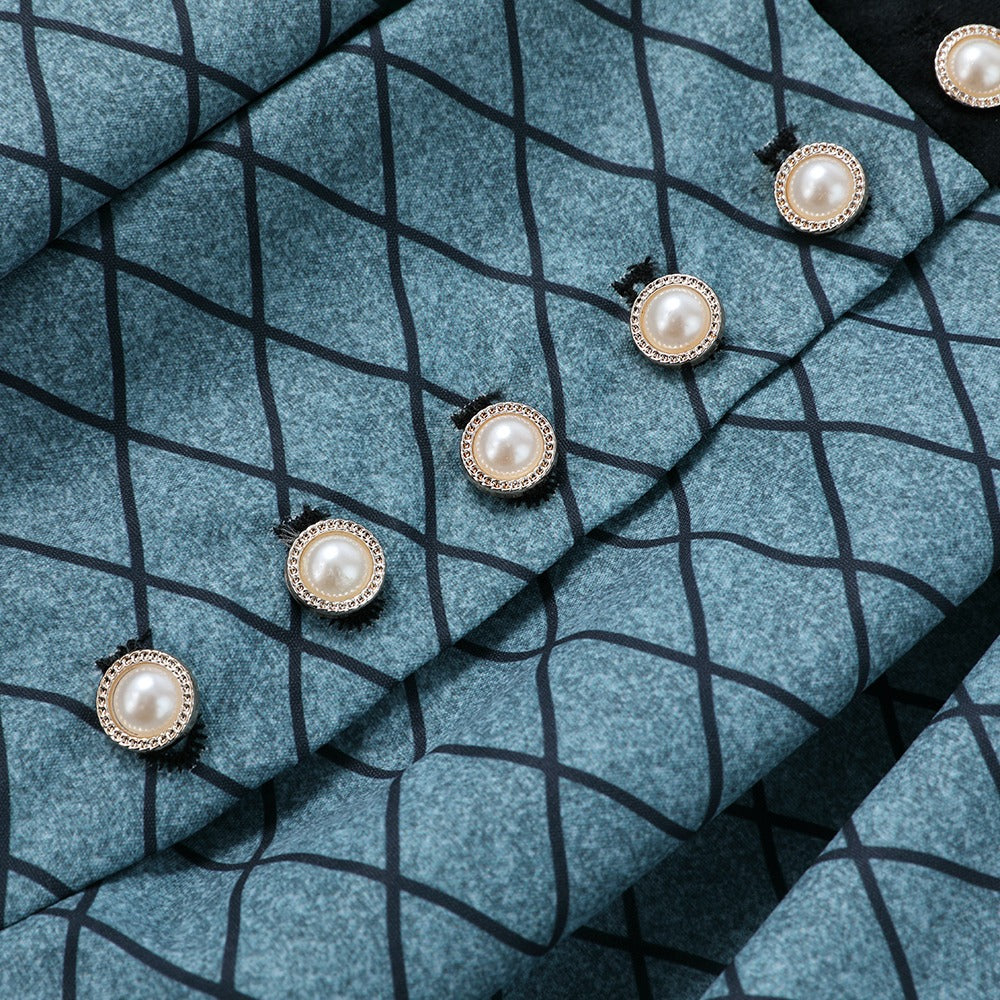 Oktoberfest Damen Dirndl Schwarz Silber mit Schürze