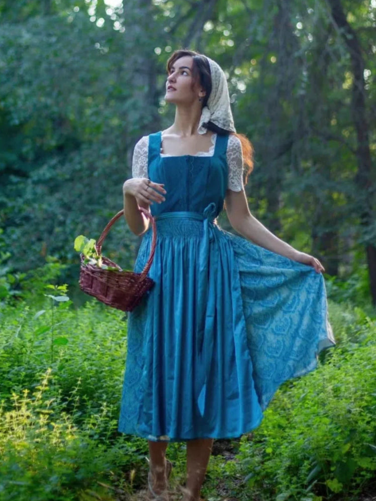 Traditional Oktoberfest Dirndl with Apron