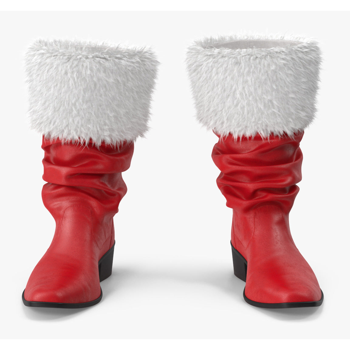 Red Slouchy Christmas Costume Boots
