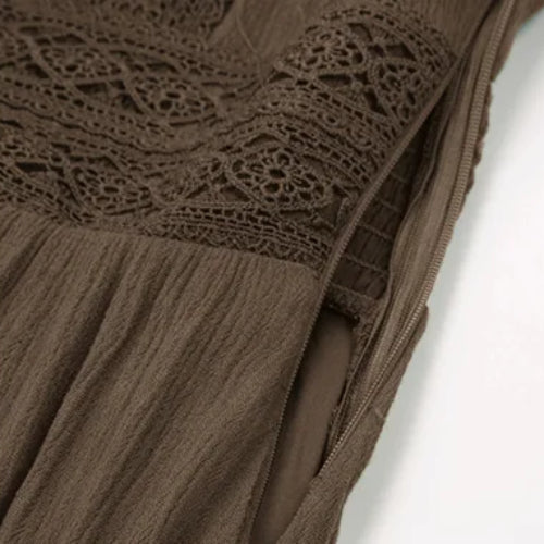 Renaissance Dress Embroidery Bell Sleeves A-Line Dress