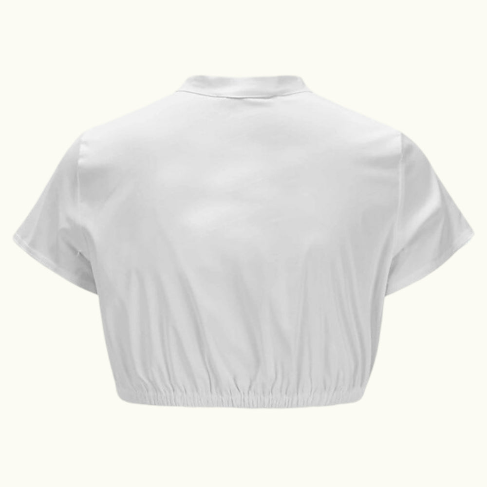 Oktoberfest White Short Sleeve Dirndl Blouse