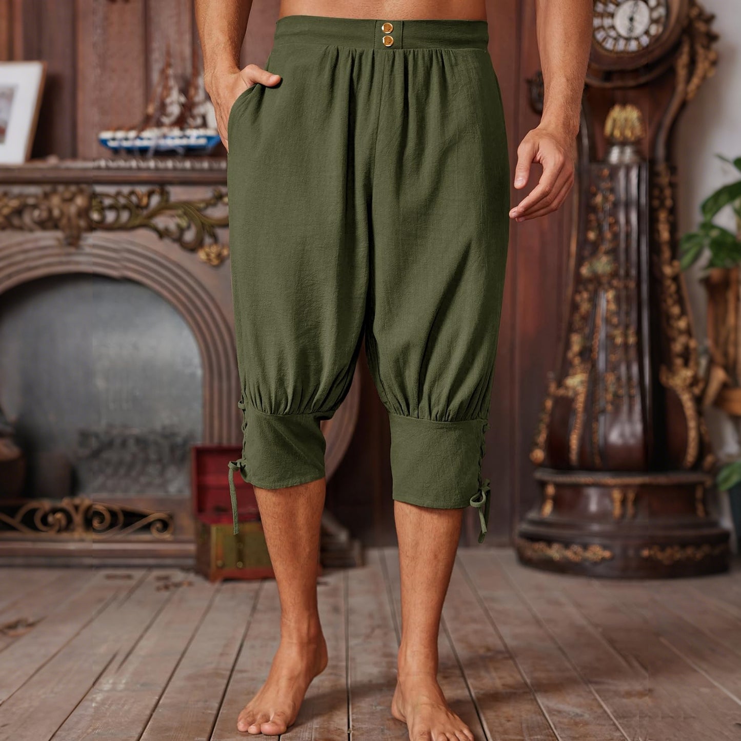 Retro Style Pirate Cotton Linen Pants - Retrorobe